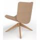 Review Upholstered Lounge Chair With Wooden Pyramid Base